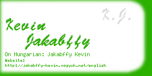 kevin jakabffy business card